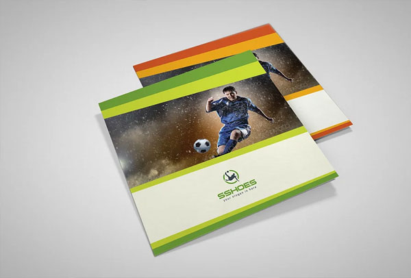 Soccer Square Sport Trifold Brochure