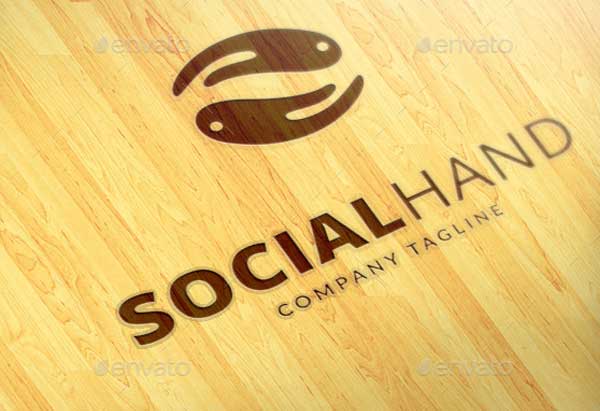 Social Hand Logo Template