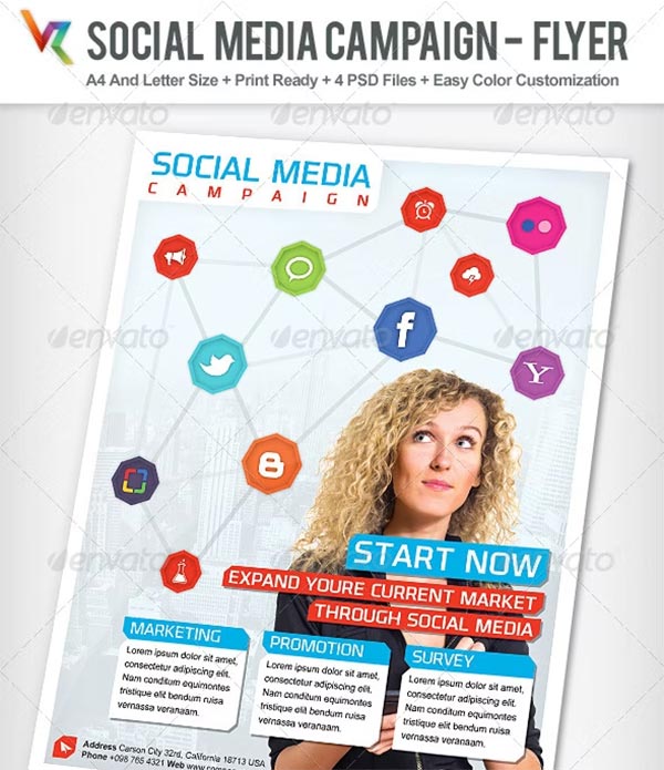 Social Media Campaign Advertising Flyer