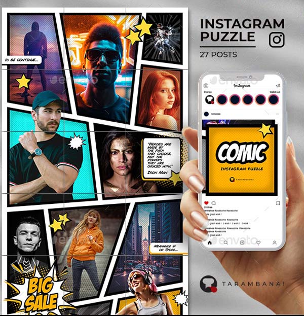 Social Media Puzzle Posts Template