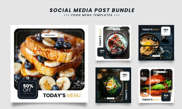 Social Media Templates For Food Menu