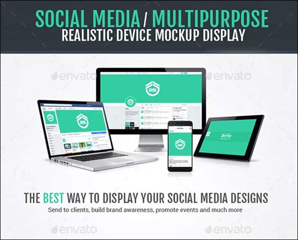 Social Media and Multipurpose Mockup PSD