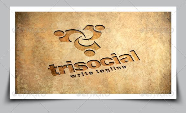 Social Triangle Logo Template