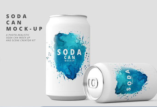 Soda Can Mockup Design