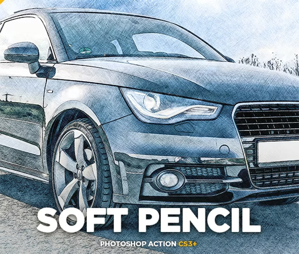 Soft Pencil Sketch Photoshop Action