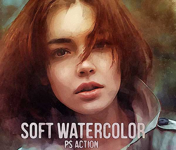 Soft Watercolor Photoshop Action Design