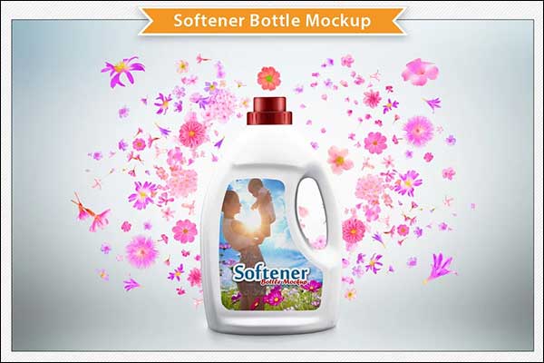 Softener & Detergent Bottle Mockup