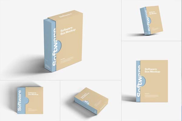 Software Packaging Mockups PSD