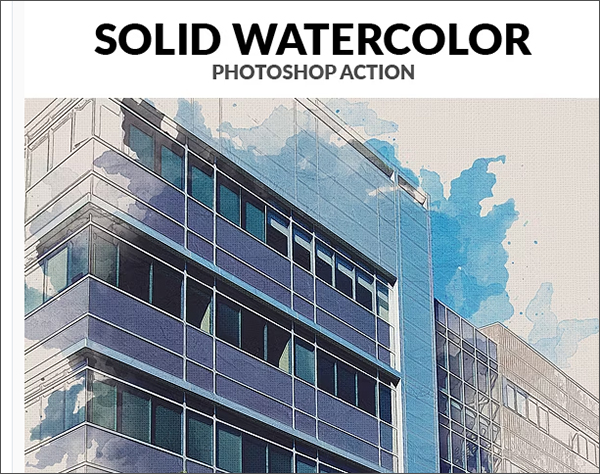 Solid Watercolor Photoshop Action