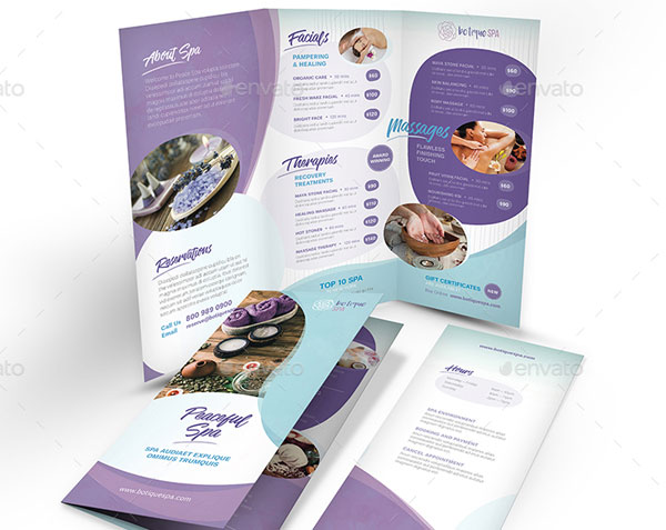 Spa & Massage Salon Trifold Brochure