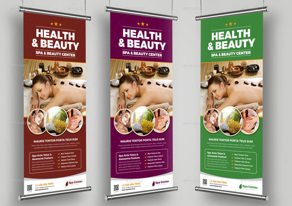 Spa Beauty Rollup Banner Templates
