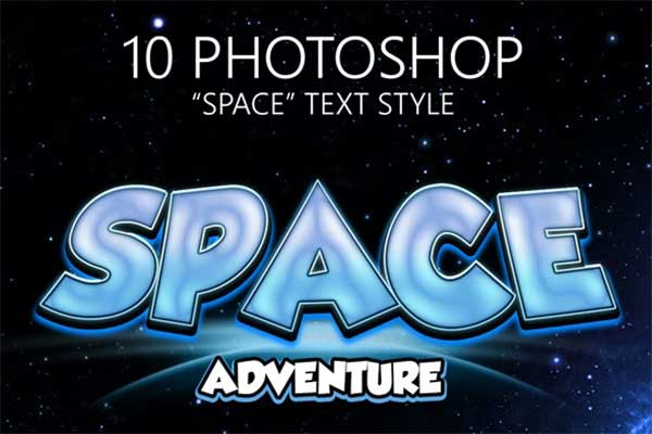 Space Game Photoshop Text Styles