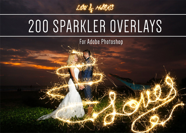 Sparkler Photoshop Overlays