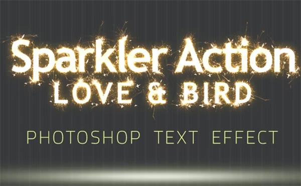 Sparkler Text Effect Photoshop Action