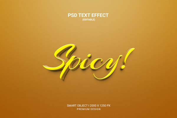 Spicy 3D Text Effects
