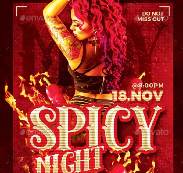 Spicy Night Club Party Flyer