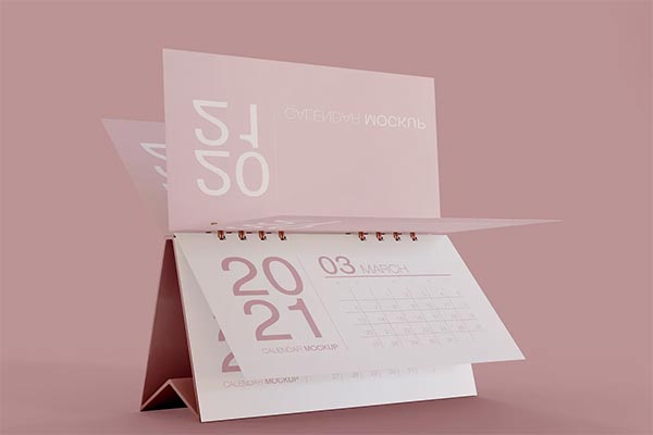 Spiral Calendar Mockup Design