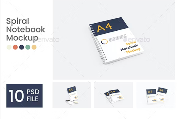 Spiral Notebook Mockup Designs