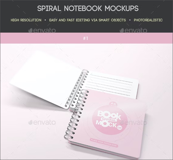 Spiral Notebook Mockups