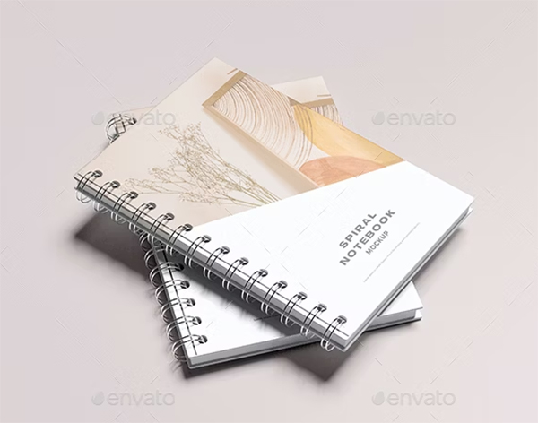 Spiral Notebook PSD Design Mockup
