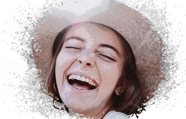 Splash Halftone Photo Effect Template