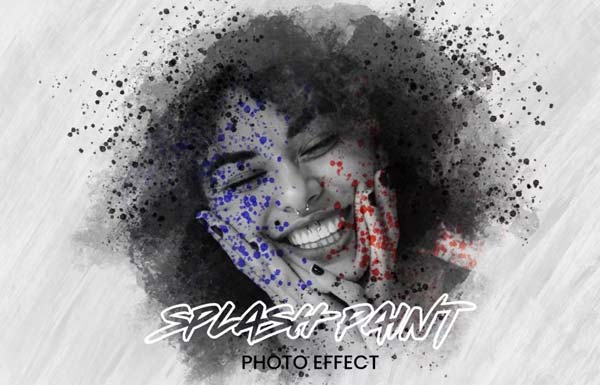 Splash Paint Photo Effect PSD Template