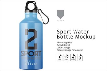 Sport Water Bottle PSD Mockup Template
