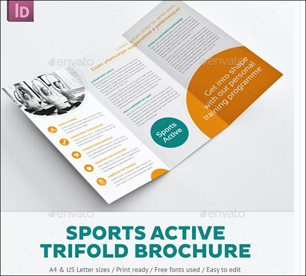 Sports Active Trifold Brochure