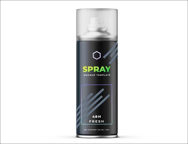 Sports Deodorant Spray Mockup Free Psd