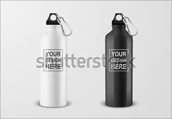 Sports Water Bottle Mockup Template