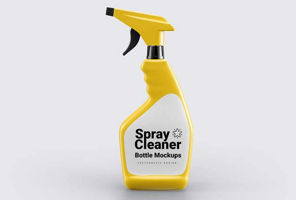 Spray Cleaner PSD Bottle Mockup Template