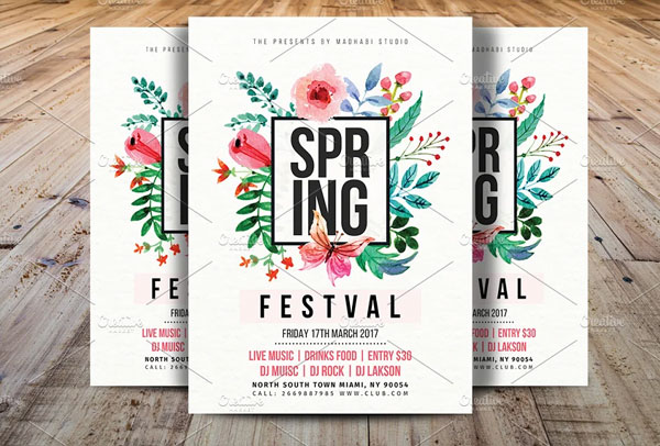 Spring Break Festival Flyer Template