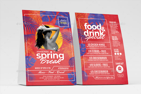 Spring Break Flyer Design