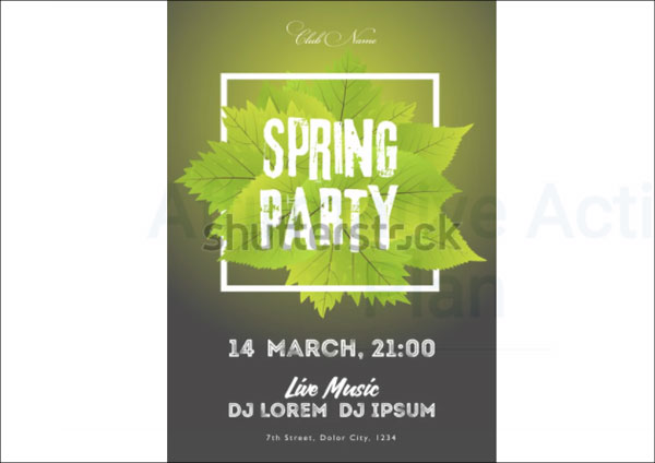 Spring Break Night Club Party Flyer
