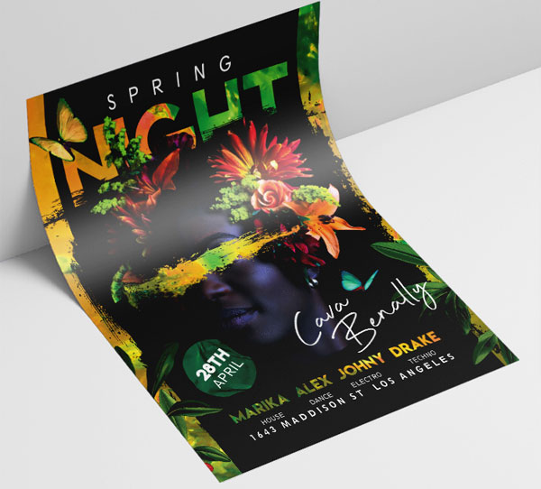 Spring Late Night – Free Flyer PSD Template