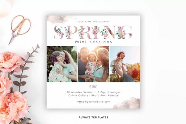 Spring Mini Sessions Template