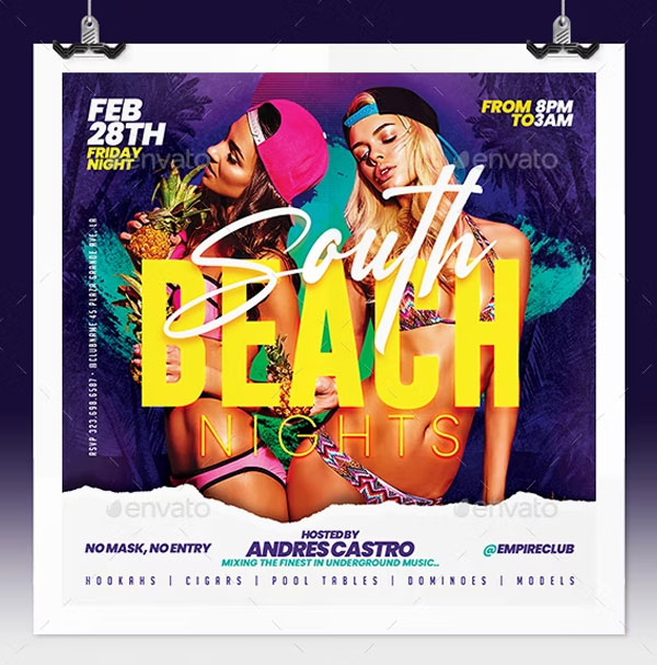 Spring Summer Beach Party Flyer Bundle