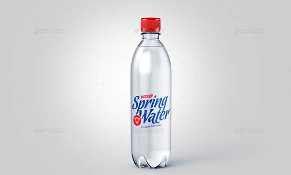 Spring Water Plastic Bottle Mockups