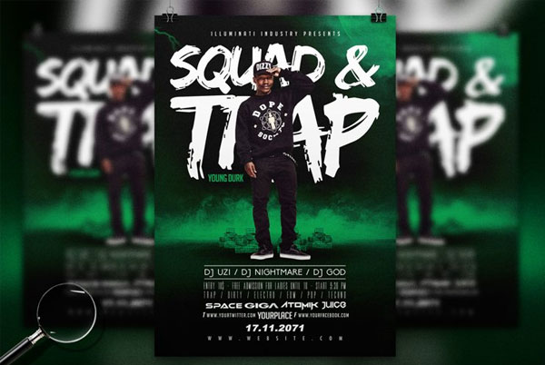 Squad & Trap | Urban Flyer Template