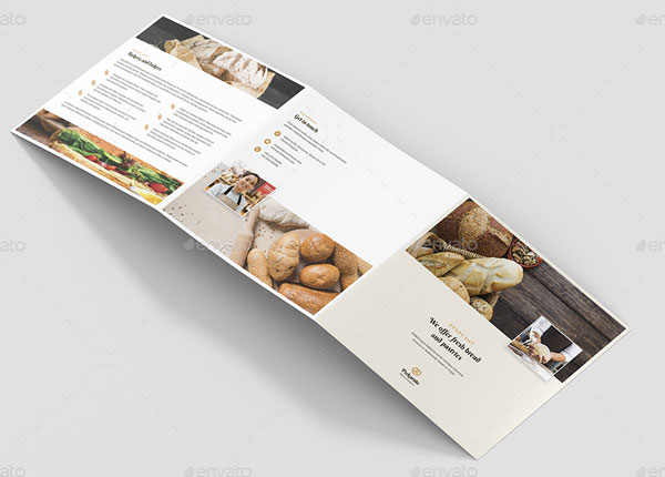 Square Bakery Trifold Brochure Design