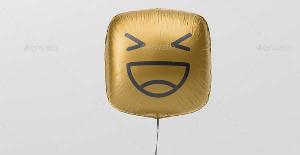 Square Balloon Mockup