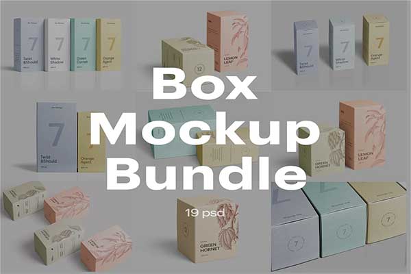 Square Box Mockup Bundle
