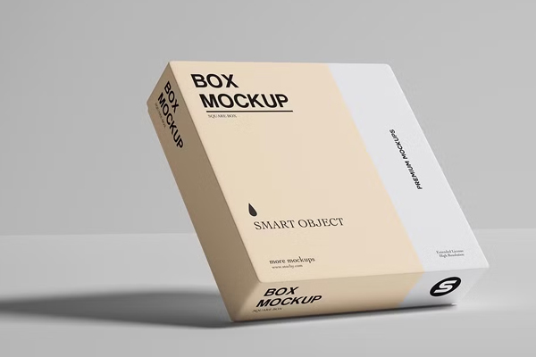 Square Box Mockup Set