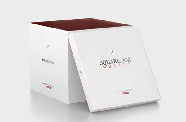 Square Box Product Package Mockup Templates