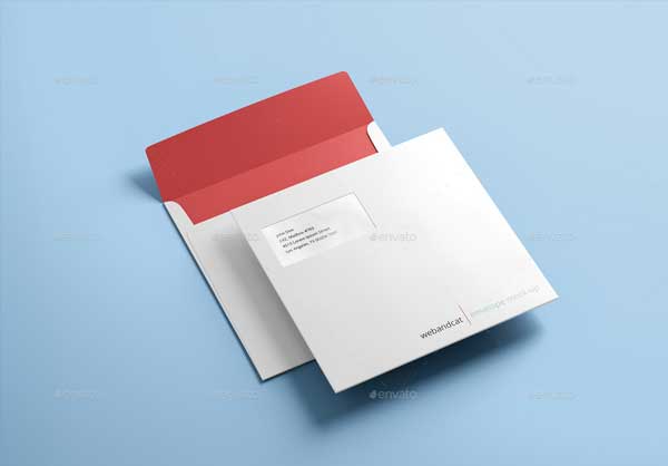 Square Envelope Mock-up Template