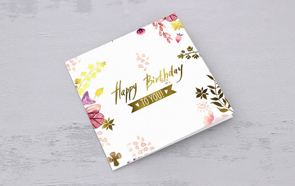 Square PSD Greeting Card Mockups