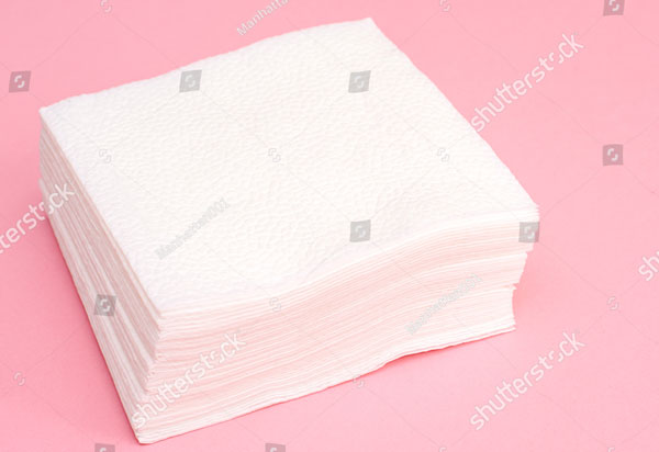 Square Paper Napkins Mockup