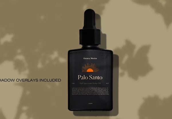 Square Plastic Black Dropper Bottle Mockup