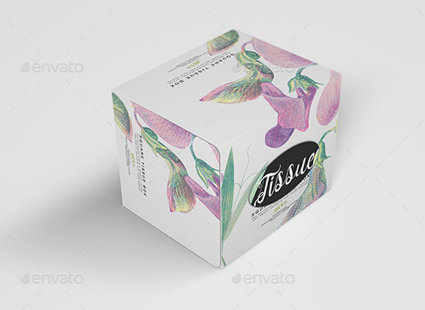 Square Tissue Box Mockup