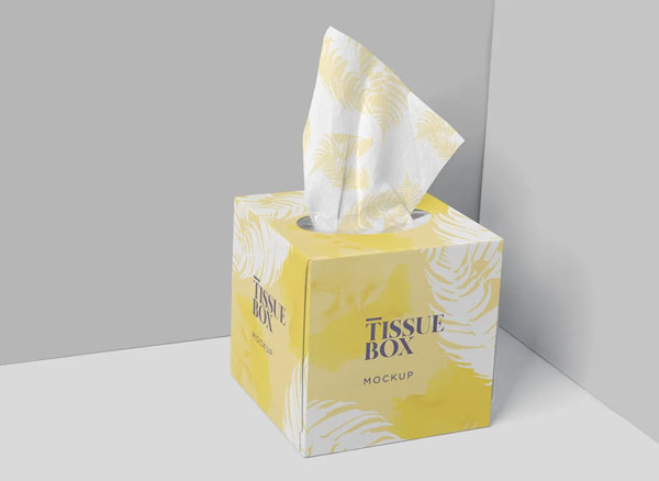 Square Tissue Box Mockups